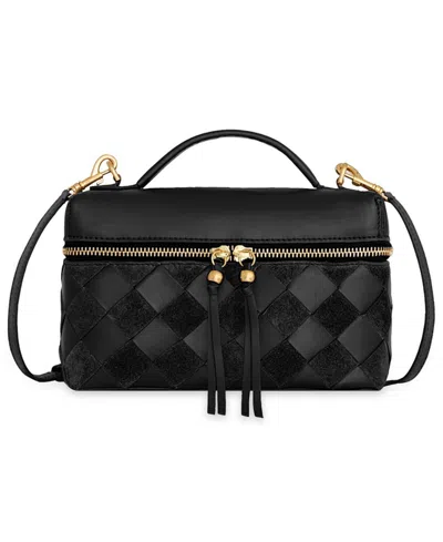 Rebecca Minkoff Frankie Small Leather Top Handle Satchel Handbag In Black