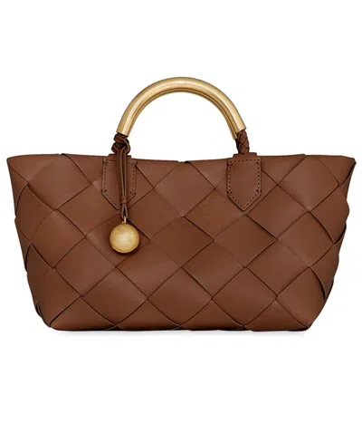 Rebecca Minkoff Frankie Woven Medium Tote Handbag In Brown