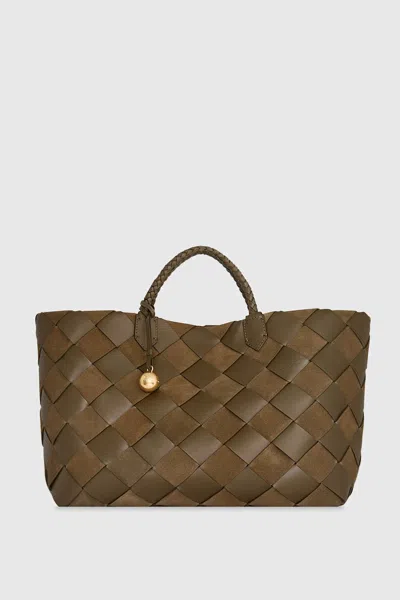 Rebecca Minkoff Frankie Woven Tote Bag In Brown