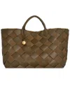 Rebecca Minkoff Frankie Woven Tote Handbag In Brown