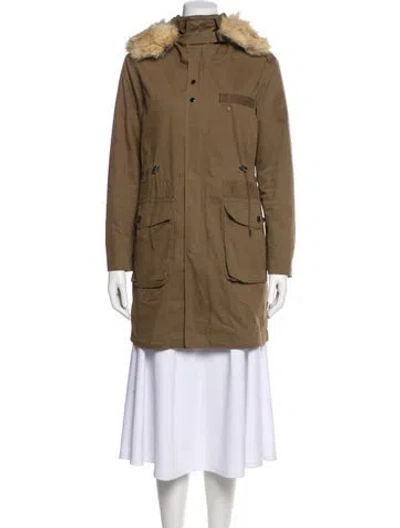 Pre-owned Rebecca Minkoff Fur Coat In Green