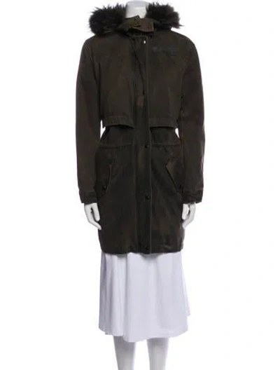 Pre-owned Rebecca Minkoff Fur Jacket In Green