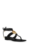 Rebecca Minkoff G Ankle Wrap Sandal In Black