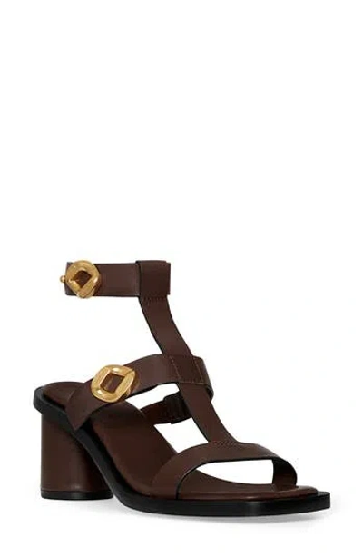 Rebecca Minkoff G City Ankle Strap Sandal In Brown