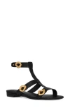 Rebecca Minkoff G Ankle Wrap Sandal In Black