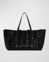 Rebecca Minkoff G Large Chain-link Embossed Leather Shoulder Bag In Black