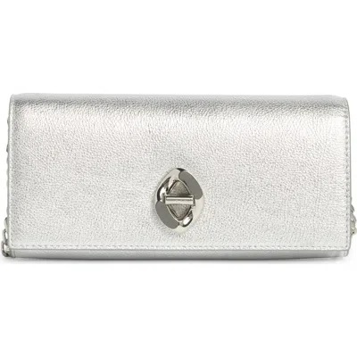 Rebecca Minkoff G Wallet On A Chain Crossbody Bag In Silver