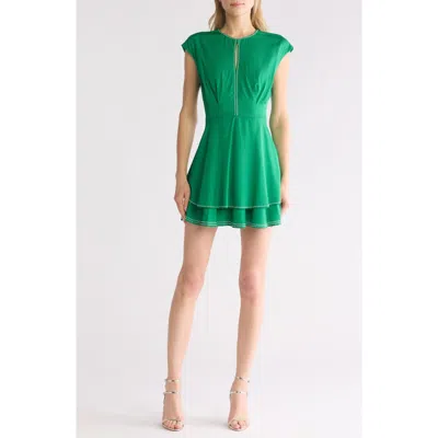 Rebecca Minkoff Gabby Cap Sleeve Minidress In Envy