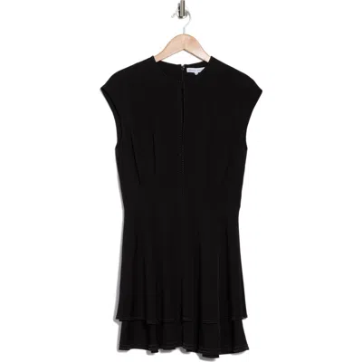 Rebecca Minkoff Gabby Cap Sleeve Minidress In True Black