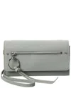 Rebecca Minkoff Gabby Leather Wallet On Chain In Grey