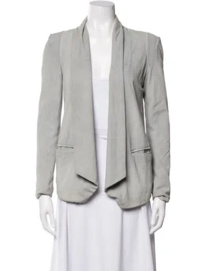 Pre-owned Rebecca Minkoff Goat Leather Jacket In Grey