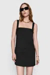 Rebecca Minkoff Button Detail Wool Blend Minidress In Black