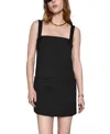 Rebecca Minkoff Button Detail Wool Blend Minidress In Black