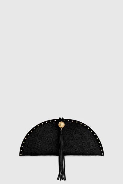 Rebecca Minkoff Half Moon Clutch With Micro Studs Bag In Black