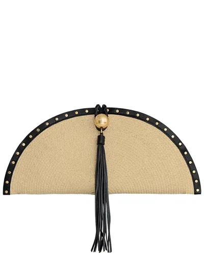 Rebecca Minkoff Half Moon Clutch With Micro Studs In R101 Lt Natural/black