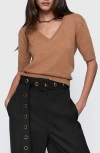 Rebecca Minkoff Haven V Neck Sweater In Honey