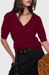 Rebecca Minkoff Haven V Neck Sweater In Lacquer