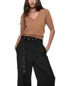 Rebecca Minkoff Haven V Neck Sweater In Honey