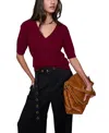 Rebecca Minkoff Haven V Neck Sweater In Lacquer