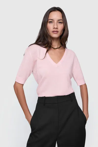Rebecca Minkoff Haven V Neck Sweater In Pink