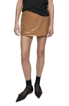 Rebecca Minkoff Hayden Faux Leather Miniskort In Praline