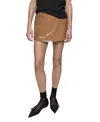 Rebecca Minkoff Hayden Faux Leather Miniskort In Praline