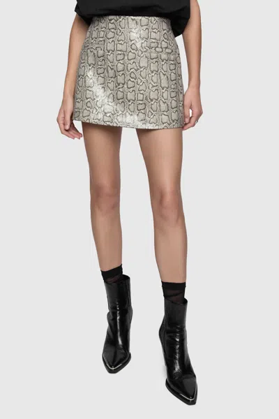 REBECCA MINKOFF HAYDEN FAUX SNAKE SKORT SWEATER