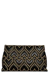 Rebecca Minkoff Heart Stud Pillow Quilted Faux Leather Clutch In Black
