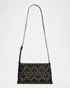 Rebecca Minkoff Heart Stud Quilted Faux Leather Crossbody Bag In Black