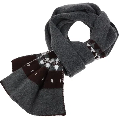 Rebecca Minkoff Heather Knit Ikat Scarf In Grey