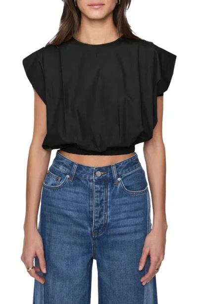 Rebecca Minkoff Holly Pleated Poplin Crop Top
