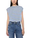 Rebecca Minkoff Holly Stripe Cap Sleeve Cotton Top