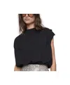 Rebecca Minkoff Holly Short Sleeve Top In True Black