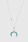 Rebecca Minkoff Horn Pendant Necklace In Silver