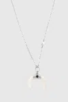 Rebecca Minkoff Horn Pendant Necklace In Silver
