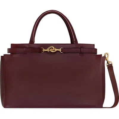 Rebecca Minkoff Insider Leather Shoulder Bag In Port