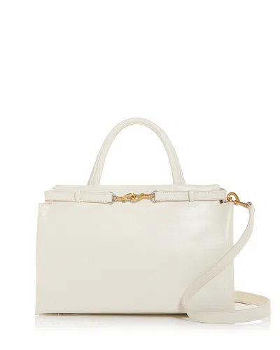 Rebecca Minkoff Insider Leather Top Handle Bag In White