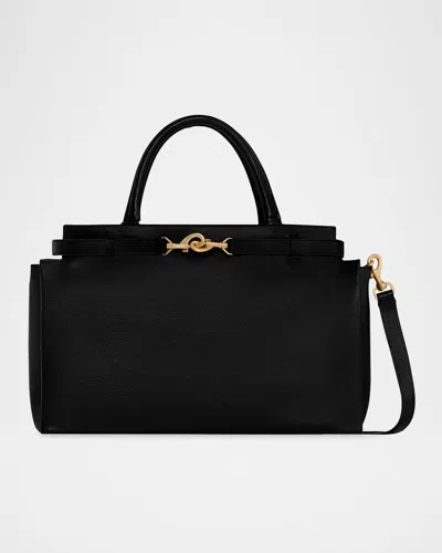 Rebecca Minkoff Insider Zip Leather Top-handle Bag In Black