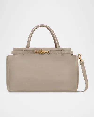 Rebecca Minkoff Insider Zip Leather Top-handle Bag In Oyster