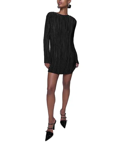 REBECCA MINKOFF IRIS PLEATED LONG SLEEVE MINI DRESS