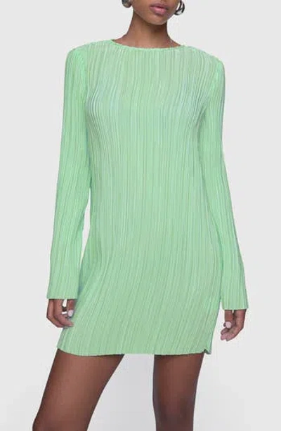 REBECCA MINKOFF REBECCA MINKOFF IRIS PLEATED LONG SLEEVE MINIDRESS