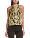 Rebecca Minkoff Isadora Halter Top In Animal Print