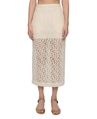 REBECCA MINKOFF JACI MIDI LACE SKIRT