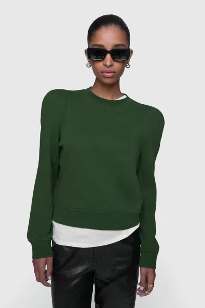 Rebecca Minkoff Jade Sculpted Sweatshirt In Army