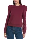 Rebecca Minkoff Jade Sculpted Sweatshirt In Burgundy