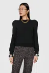 Rebecca Minkoff Jade Sculpted Sweatshirt In True Black