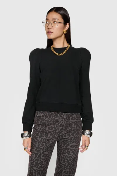 Rebecca Minkoff Jade Sculpted Sweatshirt In True Black