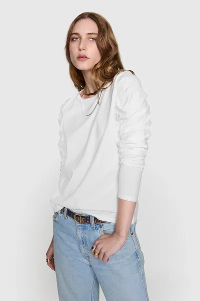 Rebecca Minkoff Janine Long Sleeve Sweater In Bright White