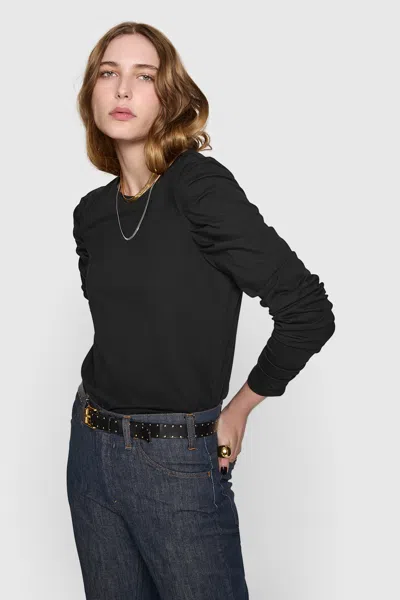Rebecca Minkoff Janine Long Sleeve Sweater In True Black