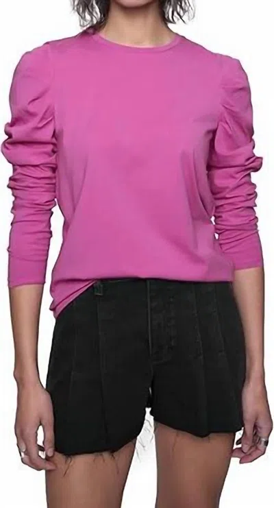 Rebecca Minkoff Janine Long Sleeve Top In Mulberry In Multi